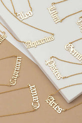 Laser Cut Zodiac Sign Pendant Necklace, Necklaces, $ 25.00, A Moment Of Now™